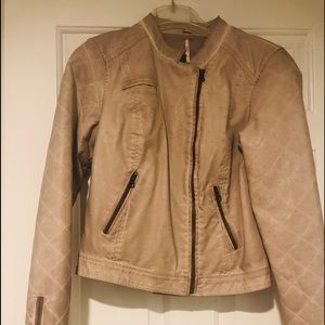 Free People vegan leather moto jacket